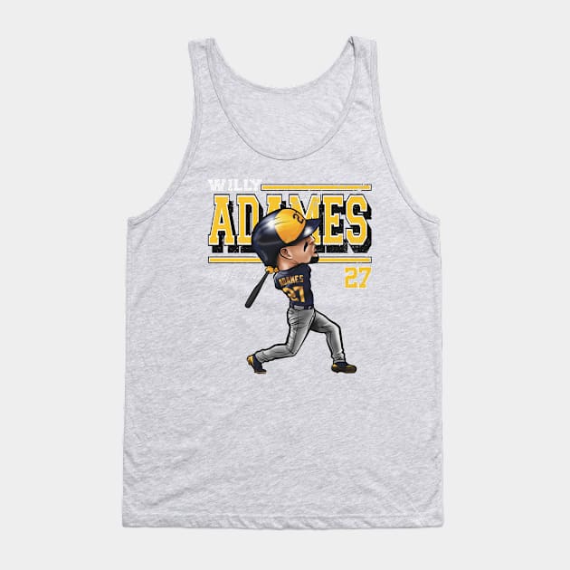 Willy Adames Milwaukee Cartoon Tank Top by danlintonpro